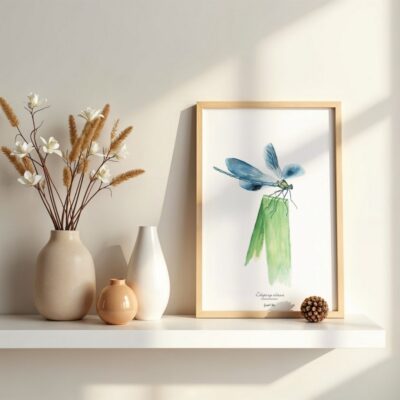 AFFICHE Libellule Caloptéryx éclatant - GRAND'AIR