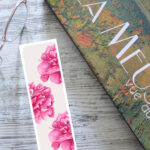 Marque-page illustré Pivoines roses - Grand Air