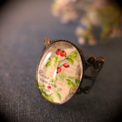 BAGUE VINTAGE BRANCHE EGLANTIER - GRAND'AIR