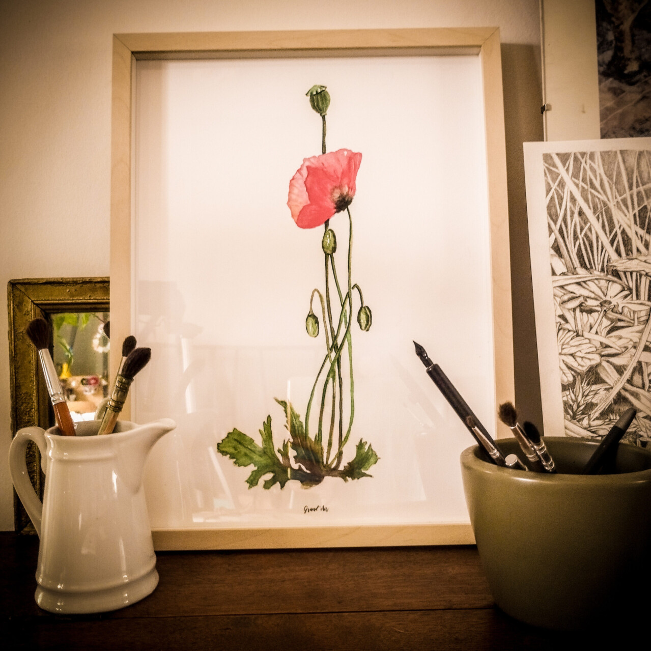 PRINT FINE ART COQUELICOT - GRAND'AIR